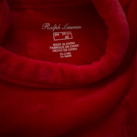 Red Velvet Baby Romper - Picture 2 of 2